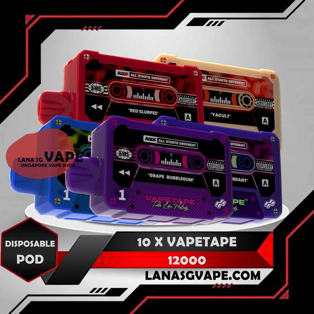 10 X VAPETAPE 12000 DISPOSABLE Specification : Puff : 12000 Puffs Nicotine : 5% | Mesh Coil Charging : Rechargable with Type C Package Include: 10 x Vapetape 12000 Puffs FREE DELIVERY ⚠️VAPETAPE 12000 PUFFS DISPOSABLE FLAVOUR LINE UP⚠️ Kiwi passion fruit Lychee blackcurrant Strawberry lychee Double mango Mango grape Honeydew watermelon Mango lychee Grape blackcurrant Guava peach Mixed berries Peach lychee Lemon cola Watermelon peach Solelo lime Strawberry lemon Tart Pineapple orange Banana Custard Blackcurrant yacult Gummy Bear Sour Bubblegum Honeydew Black currant Grape Bubblegum Ice Lemon Tea Red Slurpee Yacult SG VAPE COD SAME DAY DELIVERY , CASH ON DELIVERY ONLY. ORDER BEFORE 5PM , SAME DAY NIGHT SLOT 7PM – 10PM RECEIVED PARCEL. TAKE BULK ORDER /MORE ORDER PLS CONTACT US : LANASGVAPE WHATSAPP VIEW OUR DAILY NEWS INFORMATION VAPE : LANASGVAPE CHANNEL