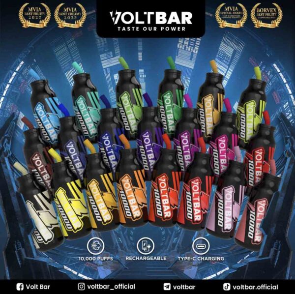 VOLTBAR 10000 RECHARGEABLE DISPOSABLE - SG VAPE COD VOLTBAR 10000 RECHARGEABLE DISPOSABLE, a BIGGER, BETTER, STRONGER VAPE. Specification: Strength : 5% Type: Rechargeable with Type C Puffs: 10,000 ⚠️VOLTBAR 10000 RECHARGEABLE DISPOSABLE FLAVOUR LINE UP⚠️ Aloe Vera Grape Double Mango Grape Apple Grape Honeydew Honyedew Melon Kiwi Passion Guava Mango Peach Watermelon Mix Fruit Raybina Strawberry Grape Strawberry Kiwi Watermelon Lychee Watermelon Strawberry Yogurt New Flavour  : Blackcurrant Grape Lemon Cola Mango Peach Strawberry Mango Peach Pear Strawberry Ice Cream Strawberry Lychee SG VAPE COD SAME DAY DELIVERY , CASH ON DELIVERY ONLY. ORDER BEFORE 5PM , SAME DAY NIGHT SLOT 7PM – 10PM RECEIVED PARCEL. TAKE BULK ORDER /MORE ORDER PLS CONTACT US : LANAVAPESG WHATSAPP VIEW OUR DAILY NEWS INFORMATION VAPE : LANAVAPESG CHANNEL