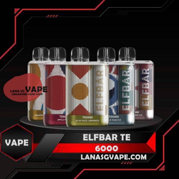 ELFBAR TE 6000 DISPOSABLE The ELFBAR 6000 TE DISPOSABLE is transparent fashion and designed by ELFBAR company from UK since 2018. With an impressive 6000 puffs per device, this disposable vape offers a long-lasting and convenient vaping experience without the need for recharging or refilling. ElfBar TE 6000 is also a high-performance and stylish disposable vape. Despite having a 10.3ml e-liquid capacity and a 550mAh battery, it can provide vapers with up to 6000 puffs. The 4% salt nicotine content in ELF BAR TE6000 is particularly appealing to those who seek a satisfying throat hit Specification : Battery : 550mAH Puff : 6000 Strength : 50mg Charging Type-C Cable ⚠️ELFBAR TE 6000 DISPOSABLE FLAVOUR LIST⚠️ Banana Cola Ice Cool Mint Cranberry Grape Durian King Grape Honeydew Peach Mango Watermelon Popcorn Caramel Sakura Grape Strawberry Ice Strawberry Juicy Peach Strawberry Mango Taro Yam Vanilla Custard Vanilla Ice Cream Cranberry Grape Pecan Butter Green Apple Blackcurrant Winter melon SG VAPE COD SAME DAY DELIVERY , CASH ON DELIVERY ONLY. ORDER BEFORE 5PM , SAME DAY NIGHT SLOT 7PM – 10PM RECEIVED PARCEL. TAKE BULK ORDER /MORE ORDER PLS CONTACT US : LANASGVAPE WHATSAPP VIEW OUR DAILY NEWS INFORMATION VAPE : LANASGVAPE CHANNEL