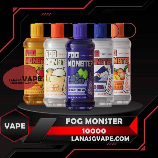 FOG MONSTER 10000 DISPOSABLE FOG MONSTER 10000 is rechargeable disposable vape with 10000 puffs. With a unique sealed fresh-keeping design and can bring the freshest taste with every single puff. Specification : Nicotine 3% Capactiy 17ml Mesh Coil Battery Capactiy 650 mAh ⚠️FOG MONSTER 10000 FLAVOUR LIST⚠️ Musang King Durian Mint Chewing Gum Aloe Vera Grape Blackcurrant Honeydew Grape Bomb Jasmine Green Tea Taro Ice Cream Ice Lemon Tea Sirap Bandung Peach Mango Watermelon Long Jing Tea Yokult Redbull Redbull Yokult Mango Strawberry Strawberry Kiwi Mango Melon Strawberry Watermelon Passion Fruit Yakult Caramel Popcorn Russian Cream SG VAPE COD SAME DAY DELIVERY , CASH ON DELIVERY ONLY. ORDER BEFORE 5PM , SAME DAY NIGHT SLOT 7PM – 10PM RECEIVED PARCEL. TAKE BULK ORDER /MORE ORDER PLS CONTACT US : LANASGVAPE WHATSAPP VIEW OUR DAILY NEWS INFORMATION VAPE : LANASGVAPE CHANNEL
