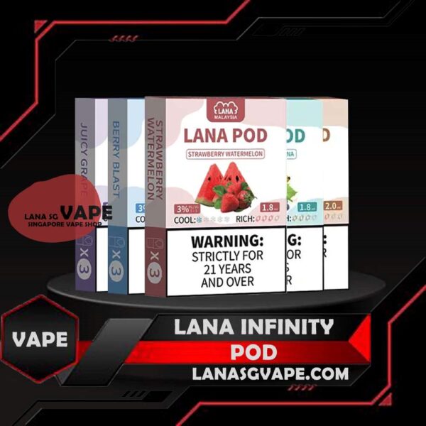 LANA INFINITY POD The Lana Infinity Pod is brand new vape pod flavour for 4th & 5th Generation RELX,Including Relx Infinit , Essential and Phantom Device. Pre-filled with 2ml capacity e-liquid. Specifications: Nicotine 3% Capacity 2ml per pod Package  Included: 1 Pack of 3 pods ⚠️LANA  INFINITY  POD  COMPATIBLE  DEVICE  WITH⚠️ DD Cube device Relx Infinity device Relx Infinity 2 device Relx Essential device Relx Phantom device (Relx Infinity Plus) ⚠️LANA INFINITY POD FLAVOUR LIST⚠️ Passion Fruit Peach Grape Banana Ice Lychee Strawberry Milk Berry Blast Juicy Grape Taro Ice Cream Watermelon Energy Drink Mango Milkshake Strawberry Watermelon Tie Guan Yin SG VAPE COD SAME DAY DELIVERY , CASH ON DELIVERY ONLY. ORDER BEFORE 5PM , SAME DAY NIGHT SLOT 7PM – 10PM RECEIVED PARCEL. TAKE BULK ORDER /MORE ORDER PLS CONTACT US : LANASGVAPE WHATSAPP VIEW OUR DAILY NEWS INFORMATION VAPE : LANASGVAPE CHANNEL