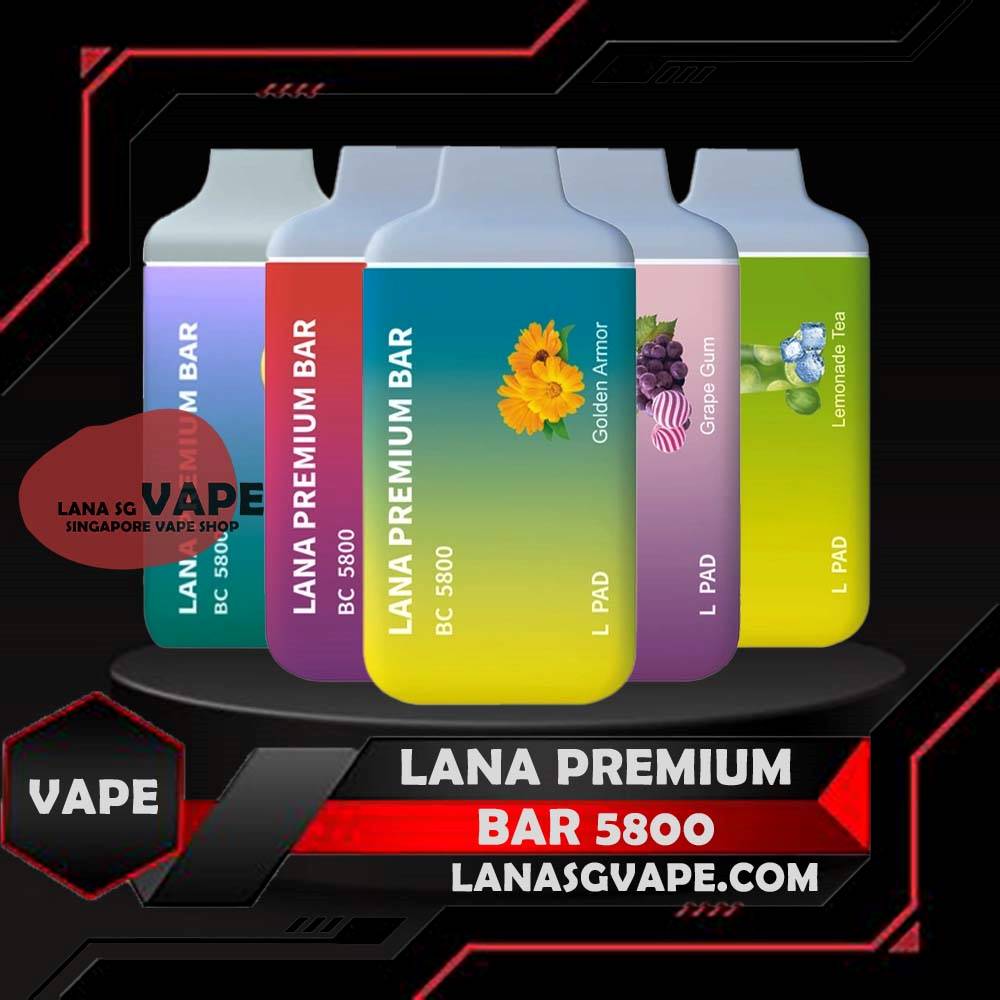 LANA PREMIUM BAR 5800 DISPOSABLE The Lana Premium Bar 5800 Disposable Vape is a fantastic choice for Singapore Vaper for a convenient and reliable vaping experience. The kit comes in a compact and light weight design, making it easy to carry with you wherever you go. One of the standout features of the Lana Premium Bar 5800  is its impressive battery life. The device provides up to 5800 puffs, which is more than enough to last for several days of vaping. Additionally, the device is rechargeable, which means that you don't have to worry about running out of power when you need it most. Another advantage of the Lana Premium Bar 5800  is its ease of use. The device is draw-activated, which means that you simply inhale to activate the device. This makes it ideal for those who are new to vaping or simply prefer a more straightforward experience. Specification: Puff : 5800 Puffs Nicotine : 3% Capacity : 13ml Battery : 650mAh Charging : Rechargable with Type C ⚠️LANA PREMIUM 5800 DISPOSABLE FLAVOUR LIST⚠️ Coke Rootbeer Grape Pineapple Peach Longjing Passion Fruit Sprite Lemon Lychee Grape Gum Golden Armor Honey Grape Watermelon Tie Guan Yin Strawberry Milk Banana Honeydew Peach Oolong Tea Champagne Apple Thai Mango Mango Peach Taste Of Sea Strawberry Grape Apple Grape Lemonade Tea Strawberry Banana Yummy Yam Strawberry Watermelon SG VAPE COD SAME DAY DELIVERY , CASH ON DELIVERY ONLY. ORDER BEFORE 5PM , SAME DAY NIGHT SLOT 7PM – 10PM RECEIVED PARCEL. TAKE BULK ORDER /MORE ORDER PLS CONTACT US : LANASGVAPE WHATSAPP VIEW OUR DAILY NEWS INFORMATION VAPE : LANASGVAPE CHANNEL