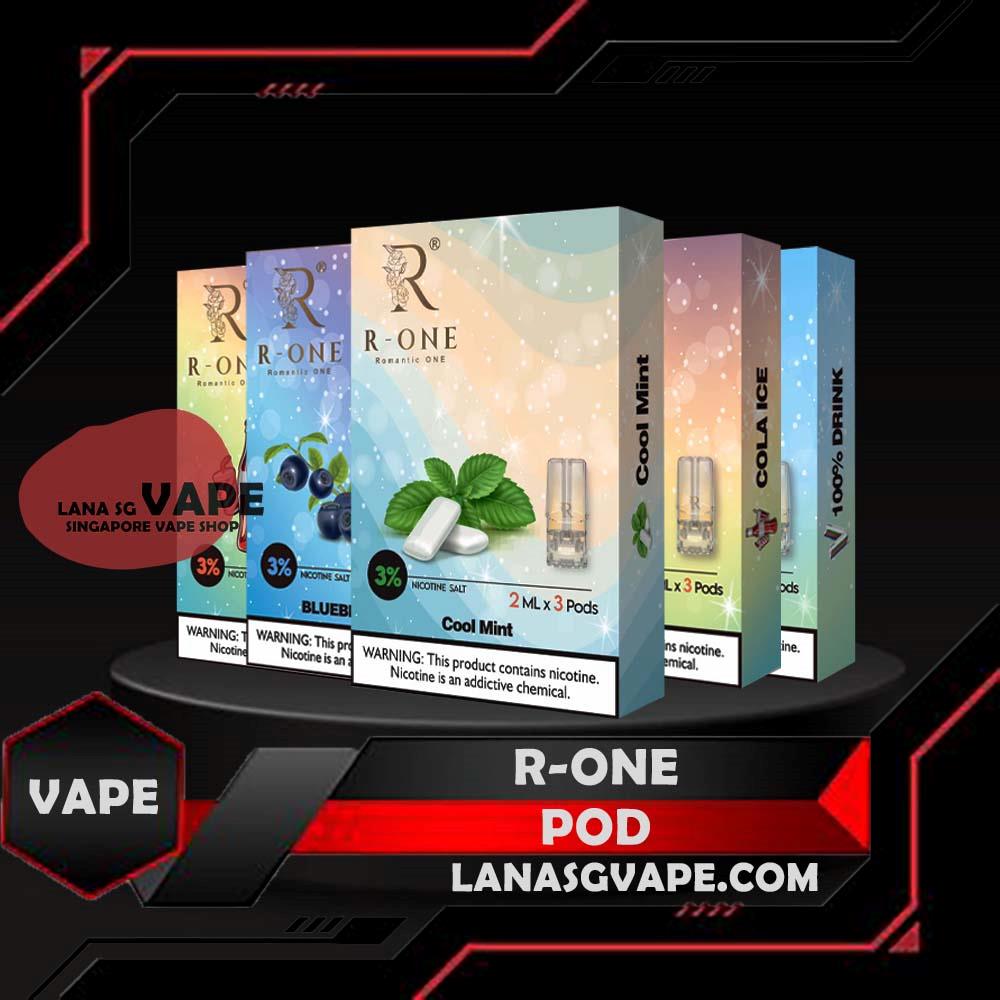 R-ONE POD The R-One Pod or Romantic One in our Vape Singapore Ready Stock , this pod it all started from our founder’s spouse was a cigarette smoker. In order to help his spouse quit smoking, he created this brand, and name it after R-One or Romantic One, because everthing started just to help his ONLY ONE. Specification: Capacity : 2ML Nicotine : 3% ⚠️R-ONE POD FLAVOUR LIST⚠️ Mocha Coffee Ice Long Jing Tea  100 Plus  Blackcurrant  Green bean Ice Cola Ice Old Popsicle Blueberry Ice Banana Ice  Passion Ice Pineapple Ice Cool Mint  Energy Drink (Redbull) Grape Ice Mango Ice Peach Ice Strawberry Ice Watermelon Ice Melon Ice Taro Ice Cream Lychee Ice Yakult White Grape SG VAPE COD SAME DAY DELIVERY , CASH ON DELIVERY ONLY. ORDER BEFORE 5PM , SAME DAY NIGHT SLOT 7PM – 10PM RECEIVED PARCEL. TAKE BULK ORDER /MORE ORDER PLS CONTACT US : LANASGVAPE WHATSAPP VIEW OUR DAILY NEWS INFORMATION VAPE : LANASGVAPE CHANNEL