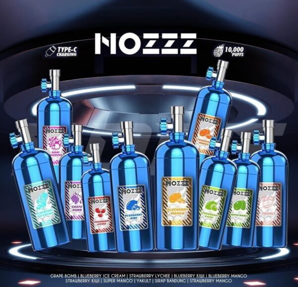 NOZZZ 10000 PUFFS DISPOSABLE - SG VAPE COD SPECIFICATION : 10000 Puffs (10k puffs) 50mg (5%) Capacity – 20ml 600mAh Adjustable Airflow ⚠️NOZZZ 10000 PUFFS DISPOSABLE FLAVOUR LINE UP⚠️ Blueberry Ice Cream Strawberry Kiwi Strawberry Lychee Blueberry Kiwi Blueberry Mango Lychee Ice Cream Sirap Bandung Strawberry Mango Grape Bomb Honeydew Super Mango Taro Ice Cream Yakult SG VAPE COD SAME DAY DELIVERY , CASH ON DELIVERY ONLY. ORDER BEFORE 5PM , SAME DAY NIGHT SLOT 7PM – 10PM RECEIVED PARCEL. TAKE BULK ORDER /MORE ORDER PLS CONTACT US : LANASGVAPE WHATSAPP VIEW OUR DAILY NEWS INFORMATION VAPE : LANASGVAPE CHANNEL
