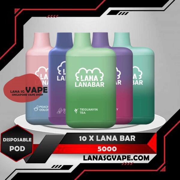10 X LANA BAR 5000 DISPOSABLE Specifications: Nicotine : 5% Rechargeable Battery Puffs: 5000puff Battery Capacity: 850 mAh. Type-C Port Package Include: 10 Pcs x Lana bar 5000 Puffs FREE DELIVERY ⚠️LANA BAR 5000 DISPOSABLE FLAVOUR LIST⚠️ Apple Banana Ice Banana Milkshake Blueberry Ice Cream Cappuccino Chocolate Mint Chocolate Strawberry Coke Cranberry Grape Guava Lychee Mango Ice Cream Mango Milkshake Oolong Tea Passion Peach Peach Grape Banana Peach Oolong Peppermint Root Beer Skittles Strawberry Milk Strawberry Watermelon Strawberry Ice Cream Surfing Lemon Taro Tie Guan Yin Vanilla Ice Cream Watermelon (Lush Ice) Tea King (New) Pu’er Tea (New) Lychee Longan (New) Super Mint (New) Sweet Peach Tea (New) Menthol Extra (New) SG VAPE COD SAME DAY DELIVERY , CASH ON DELIVERY ONLY. ORDER BEFORE 5PM , SAME DAY NIGHT SLOT 7PM – 10PM RECEIVED PARCEL. TAKE BULK ORDER /MORE ORDER PLS CONTACT US : LANASGVAPE WHATSAPP VIEW OUR DAILY NEWS INFORMATION VAPE : LANASGVAPE CHANNEL
