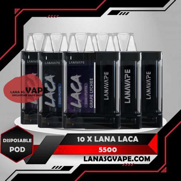 10 X LANA LACA 5500 DISPOSABLE Specifications:  Nicotine 35mg (3.5%) Approx. 5500 puffs Capacity 12ml Rechargeable Battery 600mAh Charging Port: Type-C Package Include: 10 Pcs x Lana Laca 5500 Puffs FREE DELIVERY ⚠️LANA LACA 5500 DISPOSABLE FLAVOUR LIST⚠️ Watermelon Grape Apple Lemon Sparkling Wine Iced Cola Solero Ice Cream Jasmine Green Tea Vitagen Yogurt Tropical Fruit Mixed Fruit Grape Apple Champagne Cool Mint Peach Tie Guan Yin CanTaloupe Strawberry Watermelon PassionFruit Rootbeer Lychee SG VAPE COD SAME DAY DELIVERY , CASH ON DELIVERY ONLY. ORDER BEFORE 5PM , SAME DAY NIGHT SLOT 7PM – 10PM RECEIVED PARCEL. TAKE BULK ORDER /MORE ORDER PLS CONTACT US : LANASGVAPE WHATSAPP VIEW OUR DAILY NEWS INFORMATION VAPE : LANASGVAPE CHANNEL