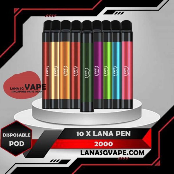 10 X LANA PEN 2000 DISPOSABLE The Lana Pen 2k puffs is non-rechargeable vape , provide a modern style and a convenient pocket design. With its flat shape, it fits easily in your jean pocket. Specification: Nioctine 35mg/ml Built-in Battery 1000mAh Capacity 6ml per pod Package Include: 10 Pcs x Lana Pen 2000 Puffs FREE DELIVERY ⚠️LANA PEN 2000 DISPOSABLE FLAVOUR LIST⚠️ Apple Berry Coke Grape Lush Ice Lychee Mango Milkshake Mineral Mixed Fruit Passion Peach Skittles Strawberry Strw Watermelon Tie Guan Yin Lemon Tart Cantaloupe Super Mint SG VAPE COD SAME DAY DELIVERY , CASH ON DELIVERY ONLY. ORDER BEFORE 5PM , SAME DAY NIGHT SLOT 7PM – 10PM RECEIVED PARCEL. TAKE BULK ORDER /MORE ORDER PLS CONTACT US : LANASGVAPE WHATSAPP VIEW OUR DAILY NEWS INFORMATION VAPE : LANASGVAPE CHANNEL
