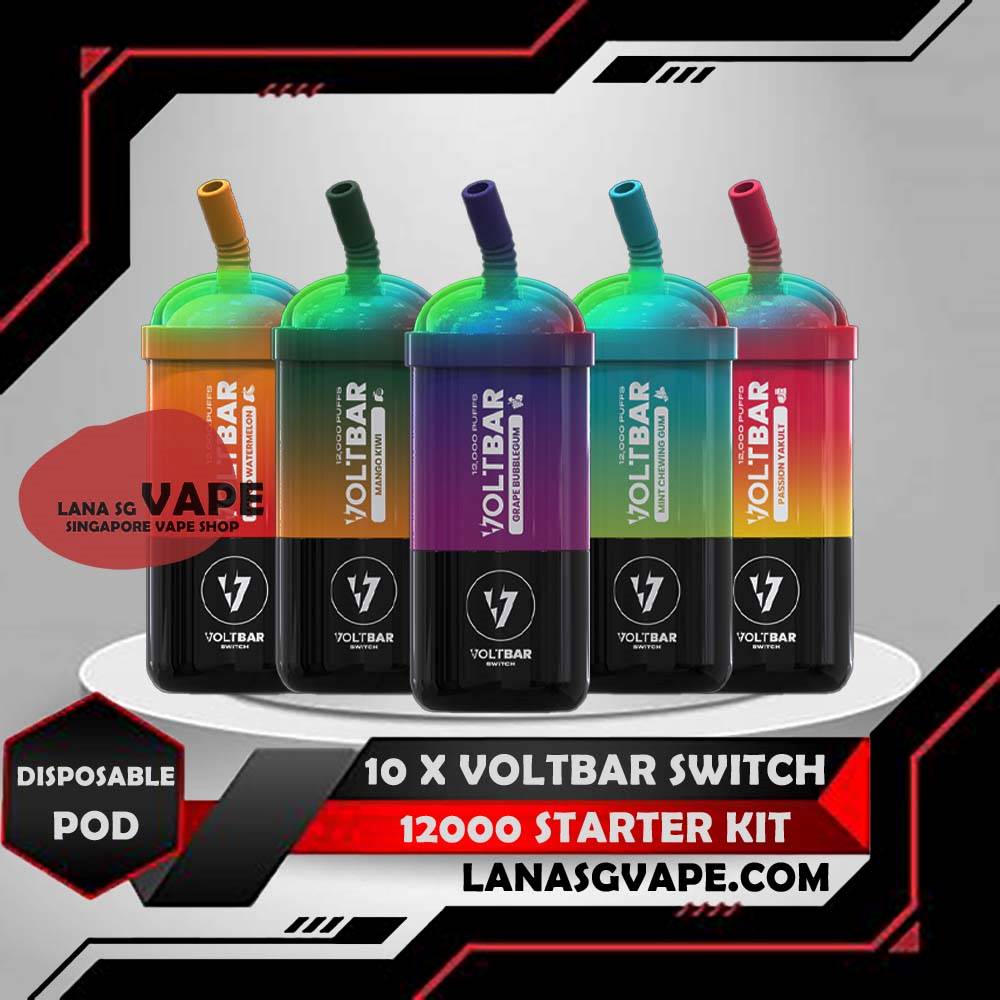 10 X VOLTBAR SWITCH 12000 STARTER KIT 10 X VOLTBAR SWITCH 12000 STARTER KIT FREE DELIVERY The Voltbar Switch is Immerse yourself in a delightful vaping experience with our RGB LIGHT device. It not only provides mesmerizing color displays but also delivers incredibly satisfying puffs. Enhance your vaping journey with vibrant visuals and unparalleled pleasure. Noted : The Starter kit includes 1 cartridge and 1 device, providing everything you need to get started. Specification : Puff : 12000 Puffs Volume : 21ML Flavour Charging : Rechargeable with Type C Coil : Mesh Coil Fully Charged Time : 25mins Nicotine Strength : 5% ⚠️VOLTBAR 12000 SWITCH STARTER KIT FLAVOUR LIST⚠️ Mint Chewing Gum Blackcurrant Melon Mango Kiwi Honeydew Ice Cream Yakult Original Grape Yacult Mango Yacult Passion Yacult Mango Vanilla Strawberry Grape Strawberry Watermelon Nescoffee Gold Hazelnut Coffee Watermelon Kiwi Mix Fruit Mango Watermelon Hawaii Mango Honeydew Double Grape Rootbeer Watermelon Ice Watermelon Bubblegum Grape Bubblegum Sour Bubblegum Honeydew Bubblegum Strawberry Apple Watermelon Lychee Peach Mango SG VAPE COD SAME DAY DELIVERY , CASH ON DELIVERY ONLY. ORDER BEFORE 5PM , SAME DAY NIGHT SLOT 7PM – 10PM RECEIVED PARCEL. TAKE BULK ORDER /MORE ORDER PLS CONTACT US : LANASGVAPE WHATSAPP VIEW OUR DAILY NEWS INFORMATION VAPE : LANASGVAPE CHANNEL