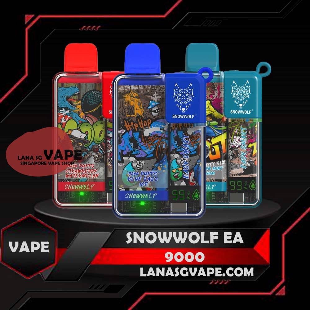 SNOWWOLF EA9000 DISPOSABLE The SNOWWOLF EA is Easy Smart 9000 puffs Disposable Vape is a convenient and stylish vaping device with a smart screen, perfect for vape enthusiasts in Singapore.  and Snowwolf Ea Disposable Vape born with a elegant outlook design and power by mesh coil with 10 amazing flavors! Enjoy the same day delivery and indulge in the delicious flavor of grape candy. Specification : Battery Capacity : 650mAh Constant Power : 10.5~16w Charging Port : Type-c Rechargeable Disposable Nicotine : 5% / 50mg ⚠️SNOWWOLF EASY SMART EA9000 FLAVOUR LIST⚠️ Grape Candy Grape Yogurt Triple Mint Strawberry Grape Candy Pacific Cooler Blue Razz Ice Skittles Watermelon Mint Bbubblegum Strawberry Watermelon Pomelo Pearl Grap SG VAPE COD SAME DAY DELIVERY , CASH ON DELIVERY ONLY. ORDER BEFORE 5PM , SAME DAY NIGHT SLOT 7PM – 10PM RECEIVED PARCEL. TAKE BULK ORDER /MORE ORDER PLS CONTACT US : LANASGVAPE WHATSAPP VIEW OUR DAILY NEWS INFORMATION VAPE : LANASGVAPE CHANNEL