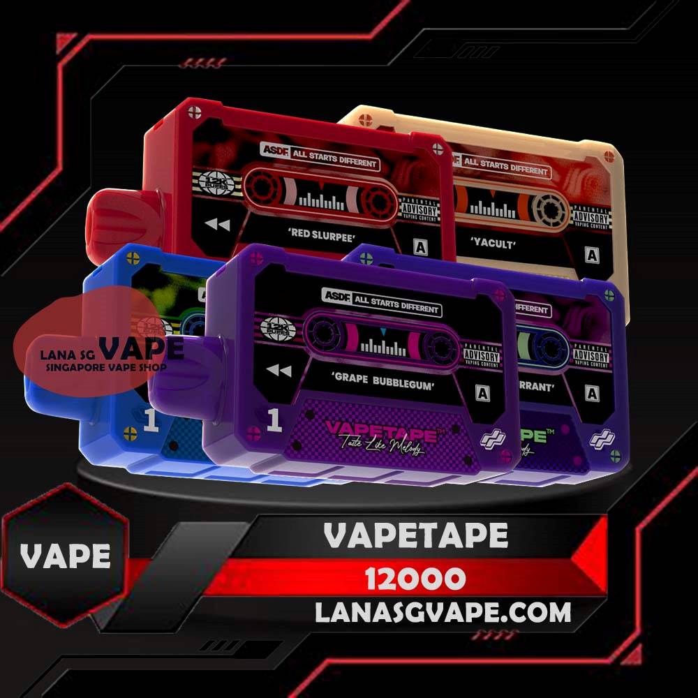 VAPETAPE 12000 DISPOSABLE VAPETAPE 12k DISPOSABLE in Vape Singapore Store Based Ready Stock Now , The new generation can’t resist Vapetape’s really fancy design, and the pricing is also reasonable. I would definitely recommend this sg vape! Vapetape 12000 disposable is upgraded version from 8000 puffs. It improve the volume, battery capacity and come with new flavours ! and Vapetape 12k Disposable also under ASDF VAPE company , 100% Taste nice and good quality! Specification : Puff : 12000 Puffs Nicotine : 5% | Mesh Coil Charging : Rechargable with Type C ⚠️VAPETAPE 12k DISPOSABLE FLAVOUR LIST⚠️ Kiwi passion fruit Lychee blackcurrant Strawberry lychee Double mango Mango grape Honeydew watermelon Mango lychee Grape blackcurrant Guava peach Mixed berries Peach lychee Lemon cola Watermelon peach Solelo lime Strawberry lemon Tart Pineapple orange Banana Custard Blackcurrant yacult Gummy Bear Sour Bubblegum Honeydew Black currant Grape Bubblegum Ice Lemon Tea Red Slurpee Yacult SG VAPE COD SAME DAY DELIVERY , CASH ON DELIVERY ONLY. ORDER BEFORE 5PM , SAME DAY NIGHT SLOT 7PM – 10PM RECEIVED PARCEL. TAKE BULK ORDER /MORE ORDER PLS CONTACT US : LANASGVAPE WHATSAPP VIEW OUR DAILY NEWS INFORMATION VAPE : LANASGVAPE CHANNEL