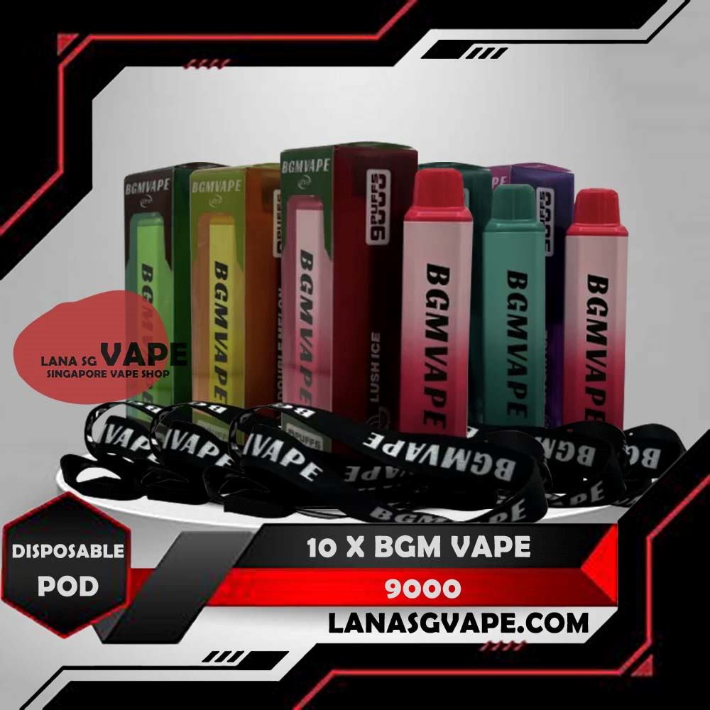 10 X BGM VAPE 9000 DISPOSABLE Package Include : 10 Pcs X BGM VAPE 9000 DISPOSABLE Free Delivery The BGM VAPE 9000 DISPOSABLE VAPE in our Vape Singapore Raedy Stock Product , Get it now with us and same day delivery ! The BGM VAPE battery for can be re-use.In this era when smoking is common , nobody will refuse this product.a new one in products from .  20+ flavors , and also this price is so affortable compare with others brand . The overall taste of Aladdin brand products is very nice . Specification: Nicotine : 50mg (5%) Capacity：18ml Rechargeable Battery : Type-C Port ⚠️BGM VAPE 9000 DISPOSABLE FLAVOUR LIST⚠️ Yacult Orange Jasmine Tea Mango Melon Litchi Ice Yacult Grape Tie Guan Yin Luch Ice Superb Mint Fuji Apple Pure Passion Peach Oolong Double Melon Pure Grape Watermelon Lychee Taro Creamy Peach Lychee Watermelon Black Tea SG VAPE COD SAME DAY DELIVERY , CASH ON DELIVERY ONLY. ORDER BEFORE 5PM , SAME DAY NIGHT SLOT 7PM – 10PM RECEIVED PARCEL. TAKE BULK ORDER /MORE ORDER PLS CONTACT US : LANASGVAPE WHATSAPP VIEW OUR DAILY NEWS INFORMATION VAPE : LANASGVAPE CHANNEL
