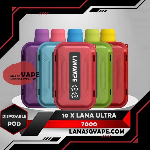 10 X LANA ULTRA 7000 DISPOSABLE The LANA ULTRA 7000 DISPOSABLE in our Vape Singapore Store Ready Stock , Get it with us and same day delivery ! The LANA 7000 Puffs disposable vape is a vaporizer that contains 3% nicotine . This disposable device is designed to provide users with the best quality vapor possible , making it an excellent choice for those who enjoy nicotine . Package Include : 10 x Lana Ultra 7000 Puffs Free Delivery Specification : 550mAh rechargeable battery Type-C charging 3% nicotine strength Up to 7000 puffs LED display for Battery And Prefilled with 10ml of ejuice ⚠️LANA ULTRA 7000 DISPOSABLE FLAVOUR LIST⚠️ Cool Lychee Chilled Watermelon Grape Ribena Jasmine Longjing Tea Lemon Cola Mango Yakult Mixed Berries Peach Oolong Sea Salt Lemon Strawberry Kiwi Tieguanyin Tea Ultra Freeze SG VAPE COD SAME DAY DELIVERY , CASH ON DELIVERY ONLY. ORDER BEFORE 5PM , SAME DAY NIGHT SLOT 7PM – 10PM RECEIVED PARCEL. TAKE BULK ORDER /MORE ORDER PLS CONTACT US : LANASGVAPE WHATSAPP VIEW OUR DAILY NEWS INFORMATION VAPE : LANASGVAPE CHANNEL