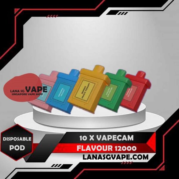 10 X VAPECAM CARTRIDGE 12000 Package Include : 10 Pcs X VAPECAM CARTRIDGE 12000 Free Delivery The VapeCam Cartridge 12000 puffs is founded by VAULT VAPE. It support to 12000 Puffs with 650mAH battery capacity, support adjustable air flow and led light integrated. Note: This Product is only Prefilled Cartridge . Specifications : adjustable airflow 650mAH prefilled exchangeable cartridge LED integrated ⚠️VAPE CAM 12000 CARTRIDGE LIST⚠️ Blueberry Jam Original Yacult Rainbow Ice Cream Mango Peach Yogurt Solera Ice Cream Sundae Ice Cream Grape Yogurt Grape Apple Kiwi Passion Aloe Vera Mango Blackcurrant SG VAPE COD SAME DAY DELIVERY , CASH ON DELIVERY ONLY. ORDER BEFORE 5PM , SAME DAY NIGHT SLOT 7PM – 10PM RECEIVED PARCEL. TAKE BULK ORDER /MORE ORDER PLS CONTACT US : LANASGVAPE WHATSAPP VIEW OUR DAILY NEWS INFORMATION VAPE : LANASGVAPE CHANNEL