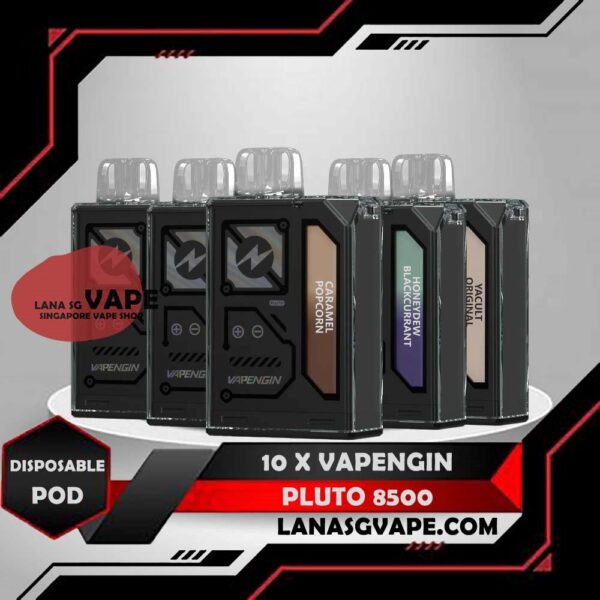 10 X VAPENGIN PLUTO 8500 DISPOSABLE Package Include : 10 Pcs X VAPENGIN PLUTO 8500 DISPOSABLE Free Delivery Vapengin Pluto 8500 Disposable available in Vape Singapore store now. The Vapengin is new brand of vape in this field, so not really famous, but their got alot of quality flavours for you choose. Specifications: Nicotine 50mg (5%) Approx. 8500 puffs Rechargeable Battery Smart Screen Indicator Charging Port: Type-C ⚠️VAPENGIN PLUTO 8500 DISPOSABLE FLAVOUR LIST⚠️ Caramel Popcorn Cranberry Strawberry Guava Pear Honeydew Blackcurrant Kopi Mango Blackcurrant Rootbeer Float Yakult Original Lemon Ice Water SG VAPE COD SAME DAY DELIVERY , CASH ON DELIVERY ONLY. ORDER BEFORE 5PM , SAME DAY NIGHT SLOT 7PM – 10PM RECEIVED PARCEL. TAKE BULK ORDER /MORE ORDER PLS CONTACT US : LANASGVAPE WHATSAPP VIEW OUR DAILY NEWS INFORMATION VAPE : LANASGVAPE CHANNEL
