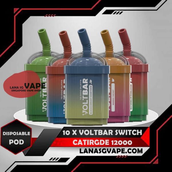 10 X VOLTBAR SWITCH PREFILLED CARTRIDGE 10 X VOLTBAR SWITCH PREFILLED CARTRIDGE FREE DELIVERY The Voltbar 12000 prefilled Pod in our Vape Singapore Store Ready Stock , Get it Bundle set with us and same day delivery ! The VOLTBAR SWITCH PREFILLED CARTRIDGE 12000 is a Malaysian E-Cigarette specially produced to suits the Malaysian taste buds with rich aromas and delicious flavors. This Product is REFILLED CATRIDGE ONLY , if need Battery pls view FULL SET . Specification : Puff : 12000 Puffs Volume : 21ML Flavour Charging : Rechargeable with Type C Coil : Mesh Coil Fully Charged Time : 25mins Nicotine Strength : 5% ⚠️VOLTBAR SWITCH 12000 CARTRIDGE FLAVOUR LIST⚠️ Mango Watermelon Watermelon Lychee Strawberry Yakult Strawberry Apple Strawberry Ice Hawaiian Mango Watermelon Ice Ribena Watermelon Kiwi Mint Chewing Gum Honeydew Mango Yacult Blackcurrant Honeydew Grape Bubblegum Watermelon Bubblegum Energy Drink Strawberry Grape Blackcurrant Melon Sakura Grape Solero Lime Strawberry Blackcurrant Peach Mango Ribena Yakult Lychee Logan Blackcurrant Lychee SG VAPE COD SAME DAY DELIVERY , CASH ON DELIVERY ONLY. ORDER BEFORE 5PM , SAME DAY NIGHT SLOT 7PM – 10PM RECEIVED PARCEL. TAKE BULK ORDER /MORE ORDER PLS CONTACT US : LANASGVAPE WHATSAPP VIEW OUR DAILY NEWS INFORMATION VAPE : LANASGVAPE CHANNEL